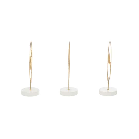 13" Gold Hello, Love & Wish Tabletop Sign Set
